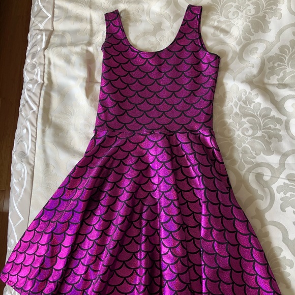 LivingDead Purple Holographic Mermaid Skater Dress - Picture 2 of 6